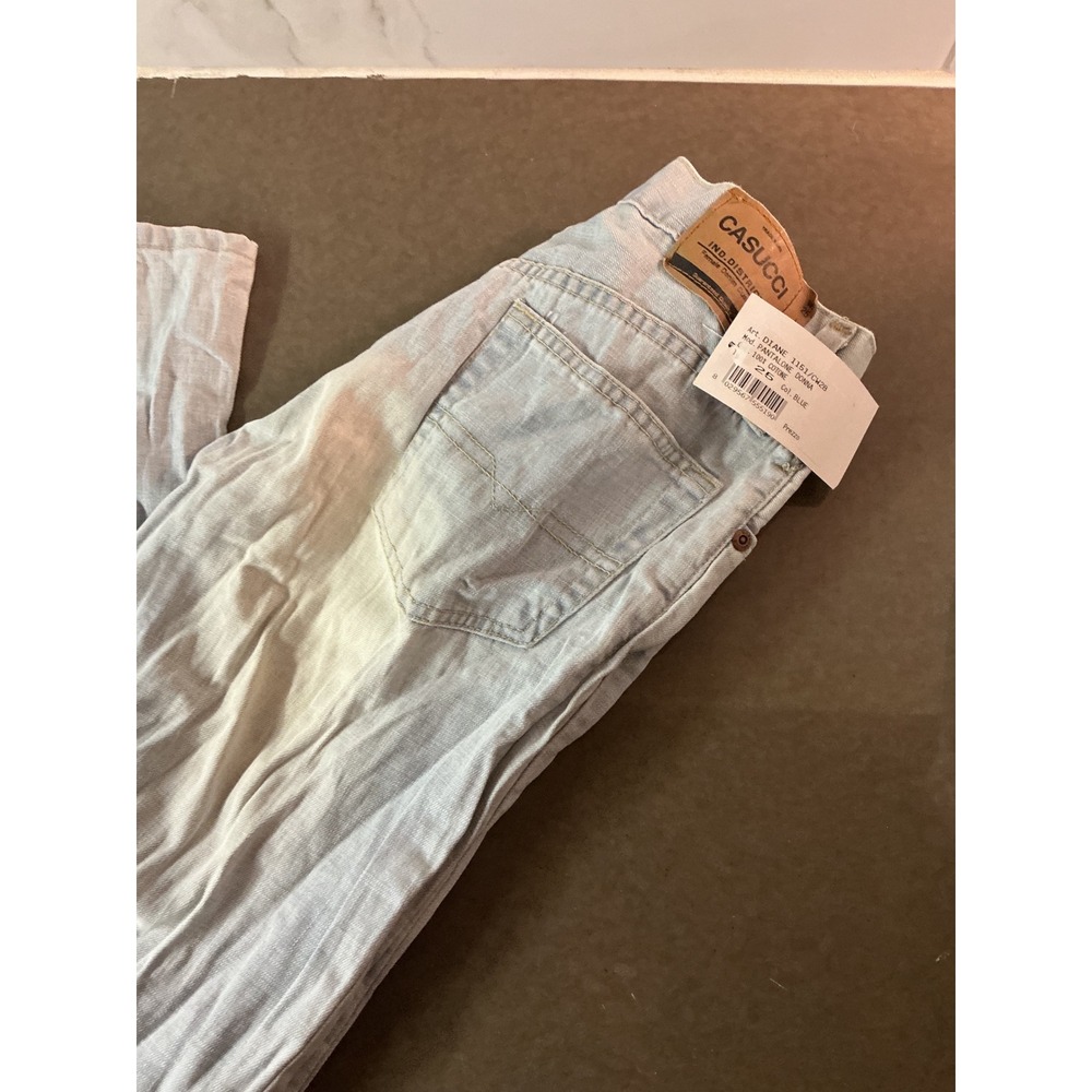 Casucci Women Light Wash Denim Jeans Straight Leg Blue DIANE 1161/CW28 Size 26 - Picture 2 of 7